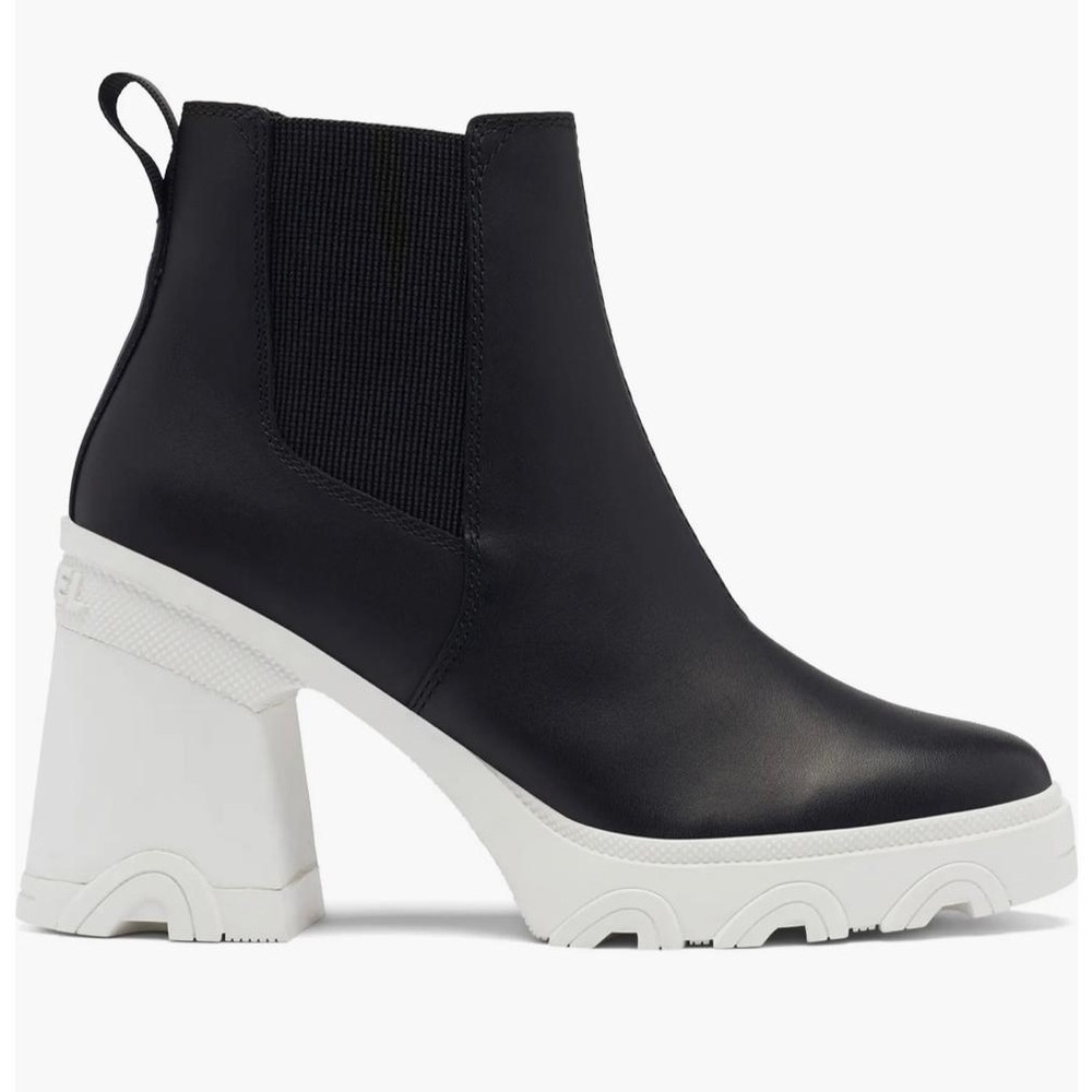 NIB Sorel Brex Waterproof Platform Block Heel Leather Chelsea Boot